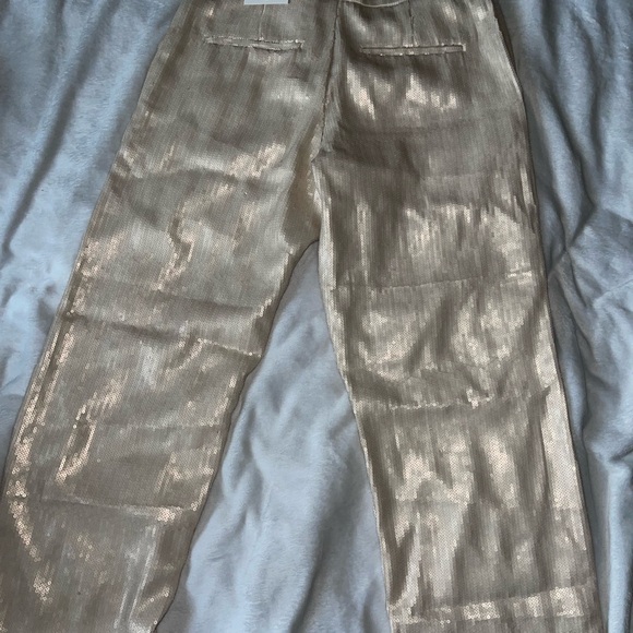 Shimmering Sequin Beige Men’s dress pants - Picture 2 of 6